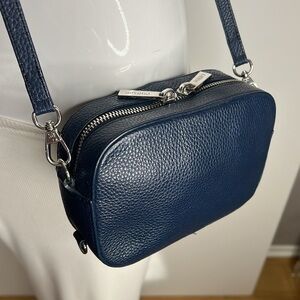 Pop & Suki Pebbled Blue Vegan Leather Crossbody Bag